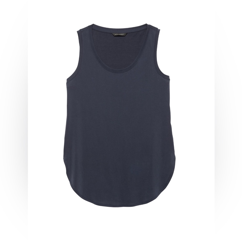 Banana Republic Sandwash Modal Tank Top Navy Blue Size Small